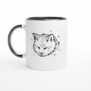 Jojo Cat White/Black Ceramic Mug
