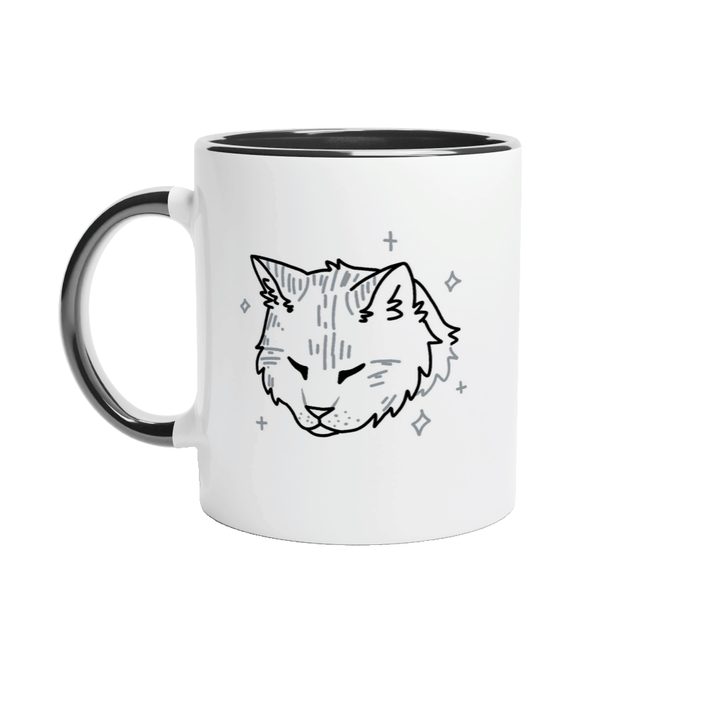 Jojo Cat White/Black Ceramic Mug