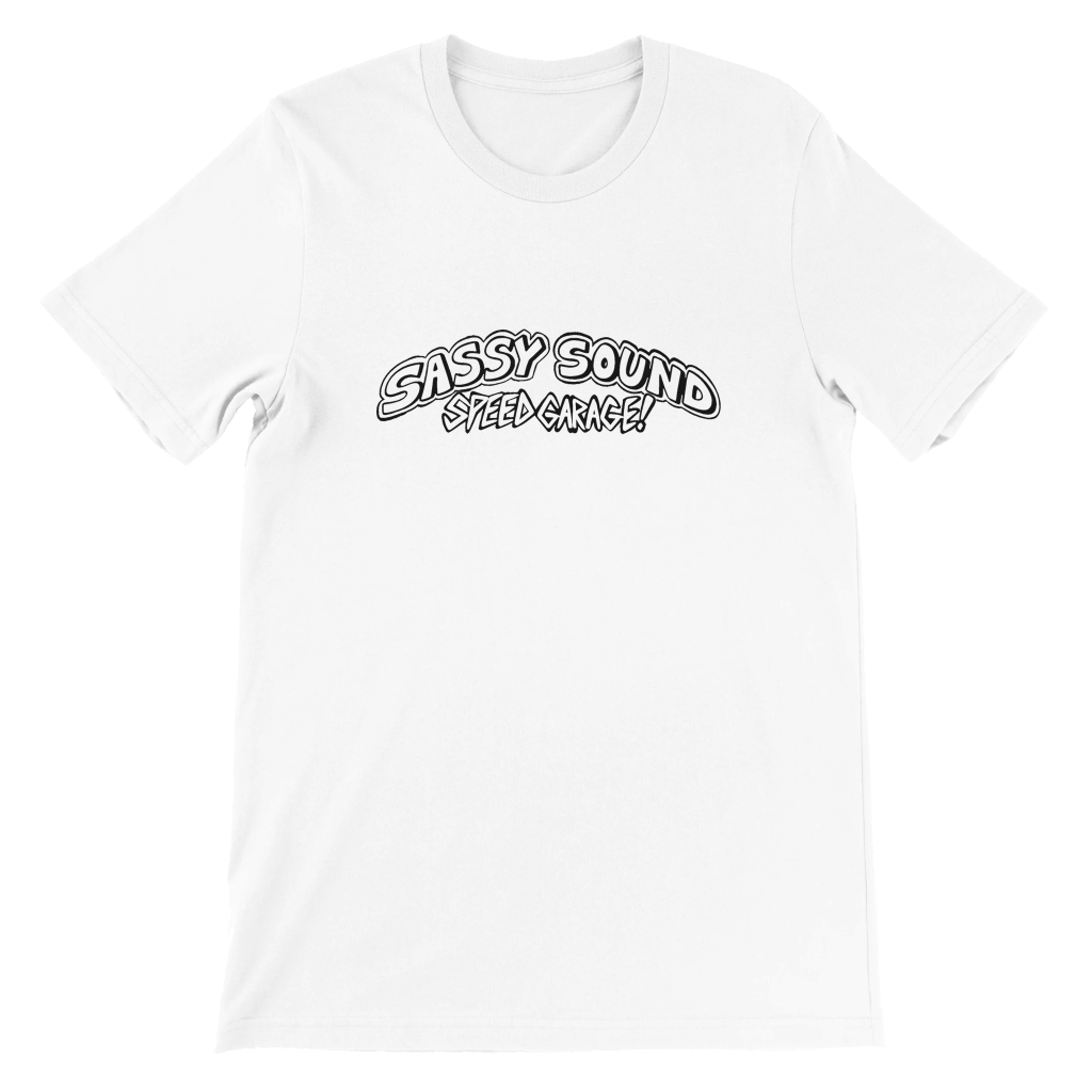 Sassy Sound Banner Stamp Season 1 White Tee